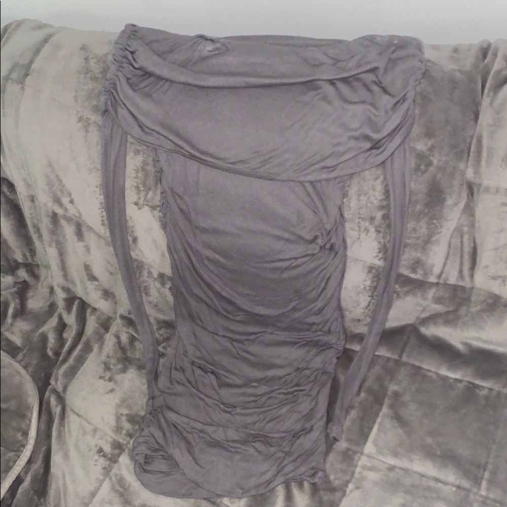 Gray Ruched Dress